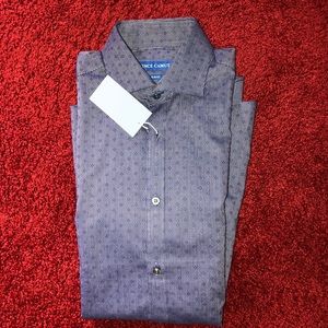 BRAND NEW Vince Camuto Navy Striped Mens Shirt